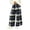 11#Dark Blue, variant on Women's Plaid Pajama Pants, Elastic Waist Straight Leg Lounge Sweatpants, Warm Cozy Winter Sleepwear Trousers with Pocket Light Brown L