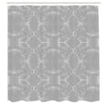 thumbnail image 2 of Ambesonne Geometric Shower Curtain, Contemporary Stripe Motif, 69"Wx75"L, Charcoal Grey and White, 2 of 4