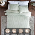 thumbnail image 3 of Superior Manali 3-Piece Cotton Woven Comforter Set, King, Sage, 3 of 8