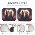 thumbnail image 6 of Windshield Sun Shade, Romantic Rose Animal Couple Foldable Car Sun Shade Windshield for Front, 2 Pieces, 6 of 7