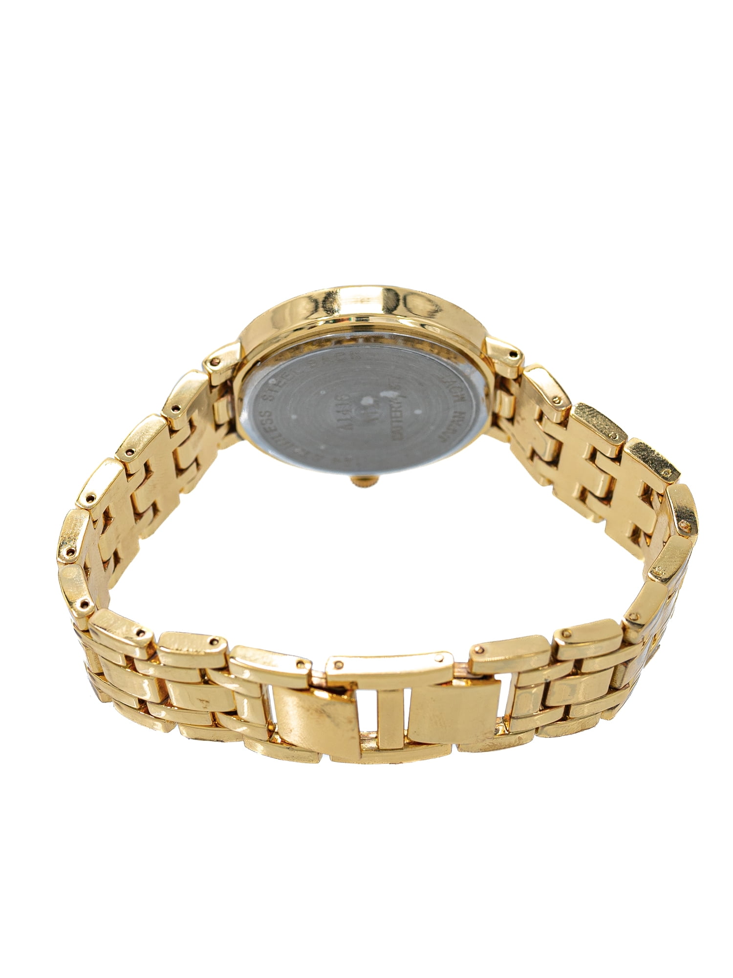 Time and Tru Women's Gold Tone Round Watch and Bangle Bracelet Set, 2-Piece
