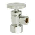 thumbnail image 3 of Westbrass 20" Corrugated Faucet or Toilet Supply Kit with 1/4-Turn Round Handle Angle Valve, Polished Nickel, 3 of 9