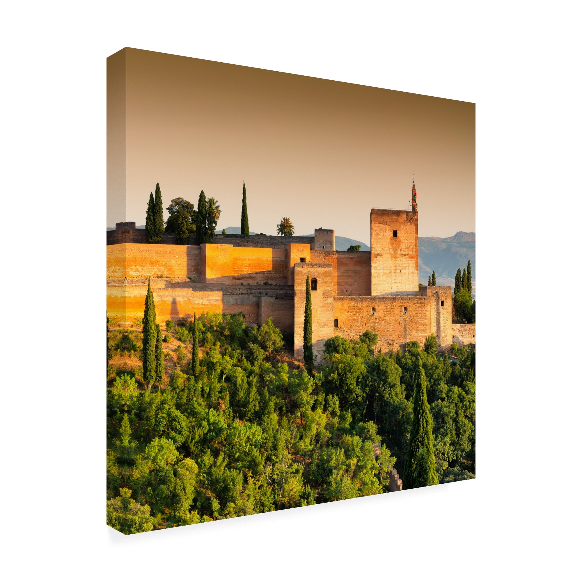 Trademark Fine Art 'Made in Spain 3 Sunset over The Alhambra VI' Canvas Art by Philippe Hugonnard