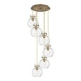 thumbnail image 5 of Innovations Lighting  Newton Sphere - 6 Light 8" Cord Hung Multi Pendant - 14" Canopy Polished Nickel/White, 5 of 5