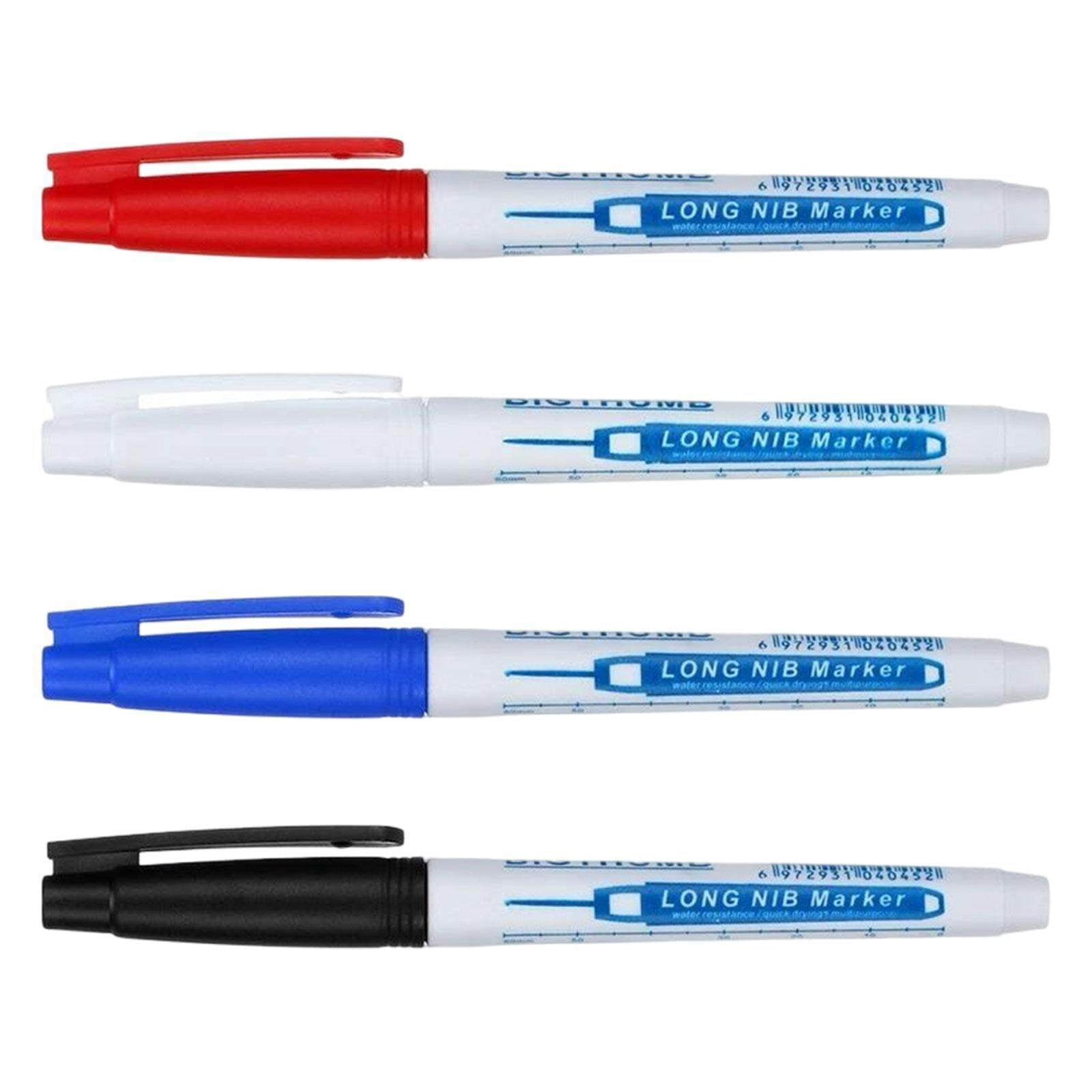 fastboy 4x Deep Hole Marker Pens Lightweight 30mm Long Tip Markers for Furnishing