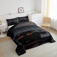thumbnail image 3 of Castle Fairy Fast Car Speed Sport 3-Piece Comforter Sets for Teens, Full Size, 3 of 7