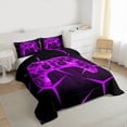 thumbnail image 3 of Homewish Purple Gamepads Bedding Comforter Set 2pcs for Kids Children Boys,Abstract Geometric Twin Comforter Sets Microfiber,Video Game Breathable Bedding Set,Super Cozy Room Decor,Reversible, 3 of 8