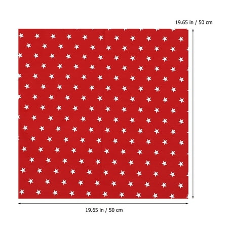 

NICEXMAS 6pcs Independence Day Fabric Sheets Star Flag Pattern Printed Fabric Bundle