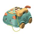 thumbnail image 1 of Baby Cartoon Telephone Toy, Cute Cat Face Sound Light Early Learning Simulated Telephone Toy  For Toddler, 1 of 8
