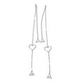 thumbnail image 2 of Dual-Chain Decorative Bra Straps Bling Crystal Rhinestone Adjustable Removable Fancy Bra Strap Replacement For Bra Tops Dress (Heart), 2 of 6