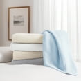 thumbnail image 3 of Host & Home 100% Cotton Basketweave Throw, Lightweight Blanket, 300GSM, 50x70, Ivory, 3 of 5