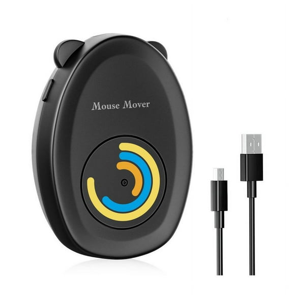 Undetectable Mouse Jiggler Driver-Free Automatic Virtual Mouse Mover with On/Off Switch for Computer Awakening Black