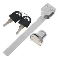 HEMOTON 1 Set Metal Glass Cabinet Door Lock Secure Display Cases Showcase Drawer with Keys