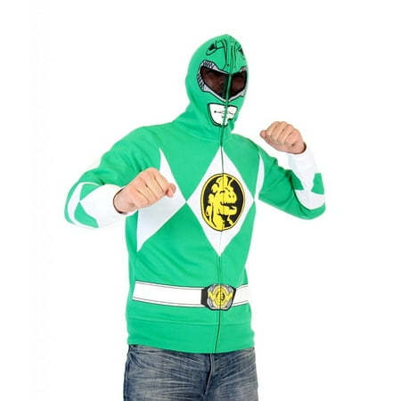 Power Rangers I Am Green Ranger Adult Full Zip Costume Hoodie Sweatshirt