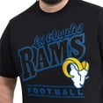 thumbnail image 5 of Men's G-III Sports by Carl Banks  Black Los Angeles Rams Adaptive Headliner Graphic T-Shirt, 5 of 6