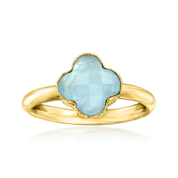 Ross-Simons Italian 1.40 Carat Aquamarine Ring in 14kt Yellow Gold, Women's, Adult
