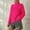 Pink, variant on AOOCHASLIY Sweaters Fall Clearance Womens Winter Round Neck Long Half High Collar Sleeve Knitted Loose Sweater
