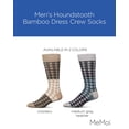 thumbnail image 2 of MeMoi Men's Houndstooth Bamboo Dress Crew Socks - Mens - Male, 10-13, Crockery, 2 of 7