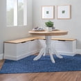 thumbnail image 5 of Linon Nook Bench Collection L-Shaped Wood Farmhouse Breakfast Bench with Hidden Storage, White, 5 of 5