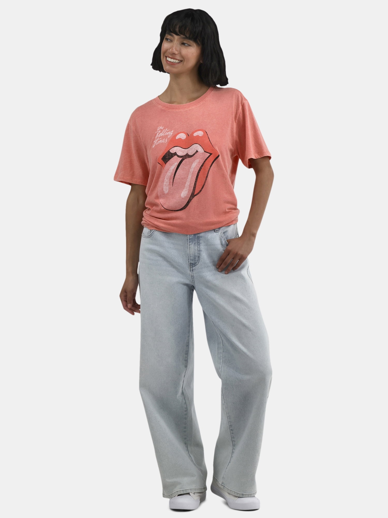 Time and Tru The Rolling Stones Tongue Logo Women's Graphic Tee, Sizes XS-XXXL
