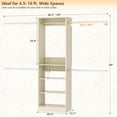 thumbnail image 6 of Homieasy 20.5 - 120'' W Closet System with Hanging Rods(Cut to Fit), White Oak, 6 of 6
