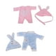 thumbnail image 1 of 2 Kits de Ropa de de Bebé Reborn Precioso + Pares de Sombreros de Conejos Accesorio de para Muñeca de 25 cm, 1 of 8