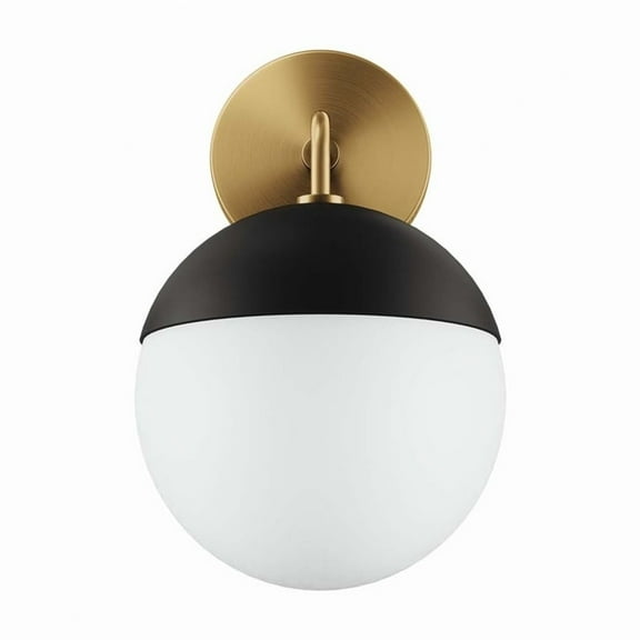 Modway Stellar 1-Light Wall Sconce in Opal Satin Brass