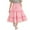 Pink, variant on Girls Long Skirt Pleated Tiered Elastic Waist Plain Skirts Cotton Flowy A-Line Skirts for Girls 3-14 Years