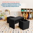 thumbnail image 3 of ECR4Kids Tri-Me Table and Cube Chair Play Set, Multipurpose Furniture, Black, 3-Piece, 3 of 9