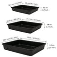 thumbnail image 2 of 3-Pack Nonstick Bakeware Set, Baking Cookie Sheets, Heavy Duty Rectangular Deep-Dish Cake Pan for Oven (Black), 2 of 7