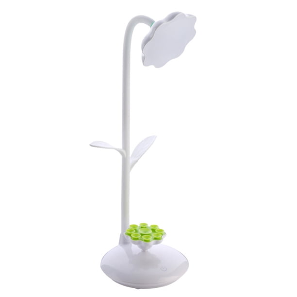 Lámpara de escritorio LED con soporte para teléfono Base USB Recargable Luz nocturna Control táctil Atenuación continua
