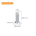 thumbnail image 2 of Unique Bargains ST5x20mm White Screws Self Tapping Screws, 50 Pack Flat Head Phillips Wood Screws for Woodworking, 2 of 4