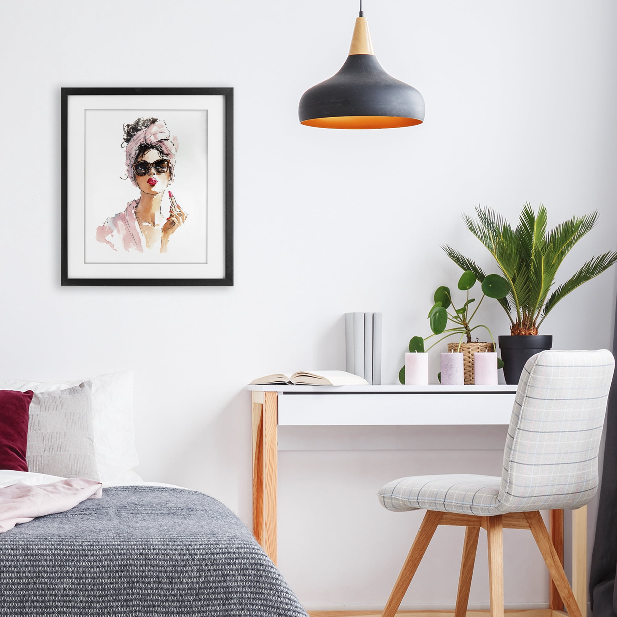 Stupell Industries Velour Secrets Lipstick Black Framed Print Under Glass, design by Svetlana Aleynikova