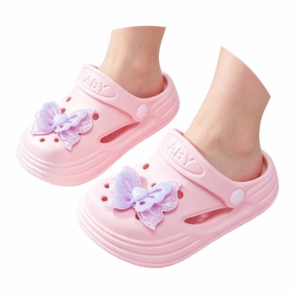 JIAHONG Toddler Little Kids Clogs Slippers Sandals, Non- Girls Boys Clogs Slide Lightweight Garden Shoes -on Beach Pool Shower Slippers