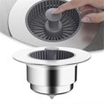 thumbnail image 5 of Kitchen Filter Sink 3-In-1 -Up Plated Sink Strainer Drain Basket Stopping Blockage Bouncing Core Leak-Proof Plug, 5 of 5
