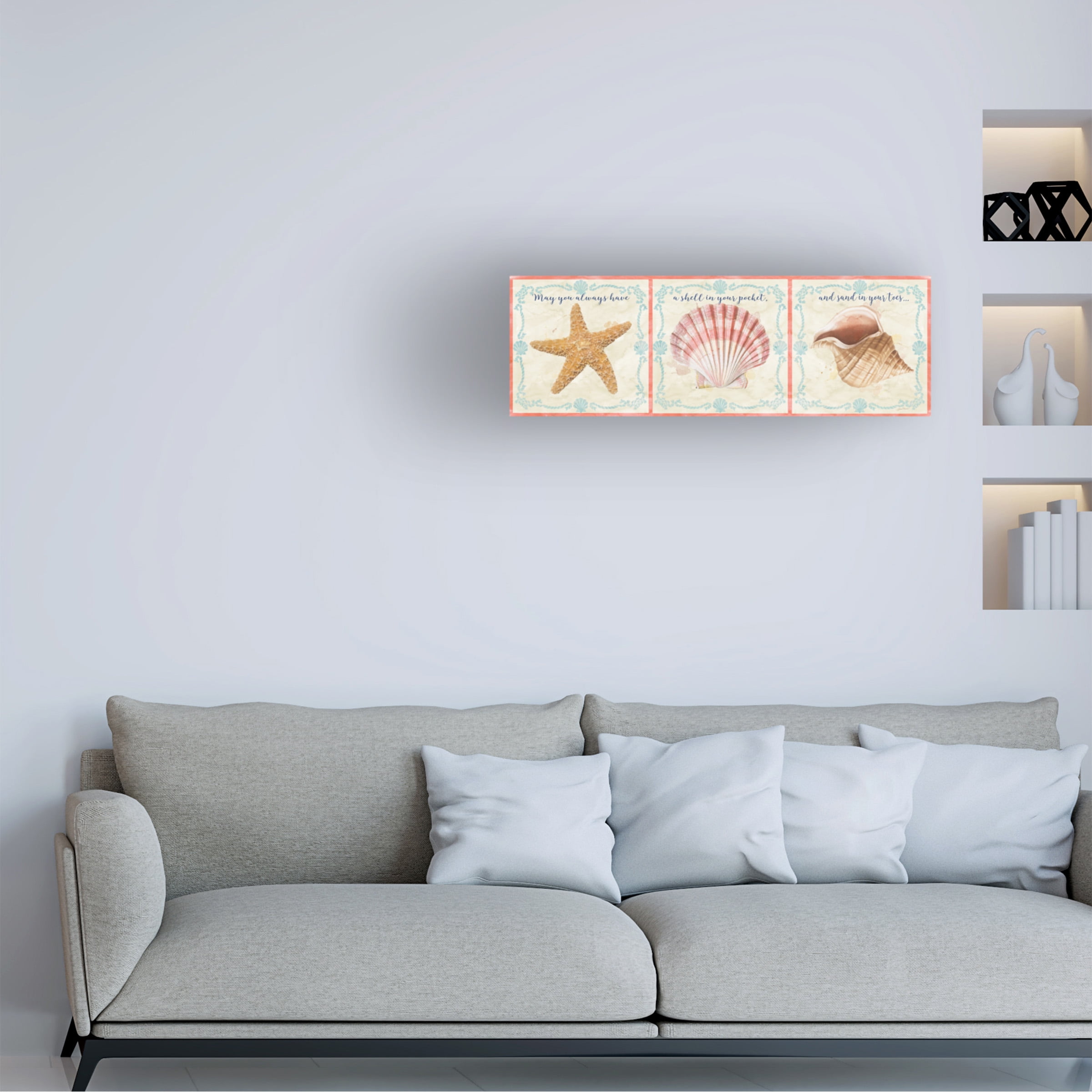 Trademark Fine Art 'Sea Shells 4' Canvas Art by Jean Plout