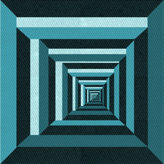Ahgly Company Machine Washable Indoor Square Transitional Deep Teal Green Area Rugs, 7' Square