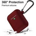 thumbnail image 3 of AirPods Case, Full Protective Silicone AirPods Accessories Cover Compatible with AirPods 1&2 Wireless and Wired Charging Case(Front LED Visible),Burgundy, 3 of 8