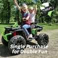 thumbnail image 4 of Hikiddo 24V Ride on Toys, Kids ATV 4-Wheeler for Big Kids with 2 Seater, 400W Motor, Bluetooth - Green, 4 of 9