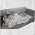 thumbnail image 6 of Animal Soft Flannel Fleece Throw Blanket, Seahorse Mediterranean Culture Roman Poseidon Heraldic Sign Print, Cozy Plush for Indoor and Outdoor Use, 60" x 80", Charcoal Grey White, by Ambesonne, 6 of 6
