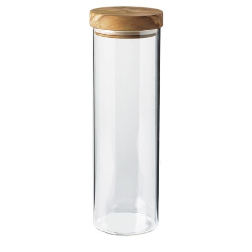 Berard Glass Jar with Olive Wood Lid, 6 Cup - Walmart.com