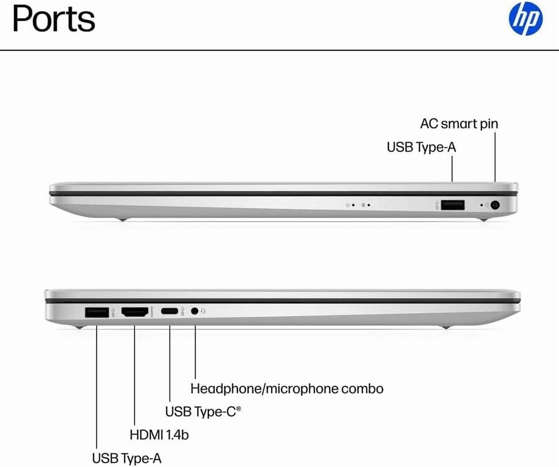 HP 17.3" Full HD Laptop | Intel Core i7 1355U | Intel Iris Xe Graphics | Copilot | Natural Silver | 16GB RAM | 1024GB SSD | Windows 11 Home | Bundle with Laptop Stand