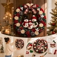 thumbnail image 5 of Christmas 3D Fabric Poke Wreath DIY Kit, Snowman Style, Handmade Festive Wall Hanging Christmas Indoor Outdoor Decor, 5 of 7