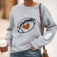 thumbnail image 1 of TaTaai Women Crew Neck Baseball Print Long Sleeve Drop Shoulder Hoodie Casual Fashion Top Ladies Daily Lounge Work Wear Soft Warm Breathable No Fading Versatile Top Gift, 1 of 4