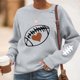thumbnail image 1 of TaTaai Women Crew Neck Baseball Print Long Sleeve Drop Shoulder Hoodie Casual Fashion Top Ladies Daily Lounge Work Wear Soft Warm Breathable No Fading Versatile Top Gift, 1 of 4