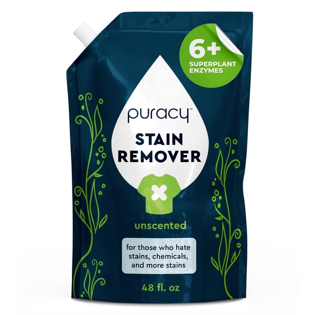 Puracy Stain Remover, Natural Travel and Laundry Stain Cleaner for Clothes, Baby Essentials, Kids Stains, Oil and Fabric Spot Cleaner, Unscented (Sta