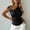 Black v neck short sleeve tops a1, variant on Summer Women's V Neck Short Sleeve Tops Ruched Wrap Off Shoulder Elegant Casual Blouses Holiday Vacation Fashion Clothes, Black 2XL