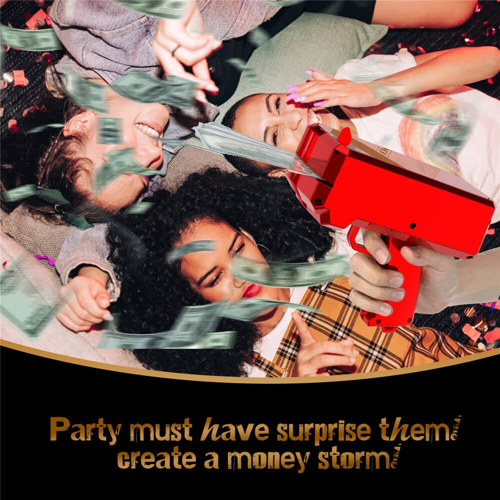 Ruvince Money Guns Dollar Shooter Money Guns for Movies That Look Real, Prop shooting Make it Rain, Handheld Cash Gun for Game Movies Party