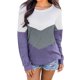 thumbnail image 1 of Blusa de manga larga informal de moda con cuello redondo y costuras para mujer Fridja  ghj987+3944, 1 of 5