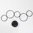 thumbnail image 3 of ExBrite 43 inch LED Light Matte Black 5 Rings Pendant, 3 of 8